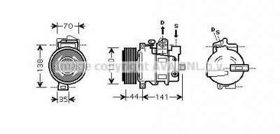 AVA QUALITY COOLING msk401 -  Компрессор, кондиционер